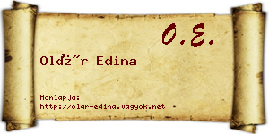 Olár Edina névjegykártya